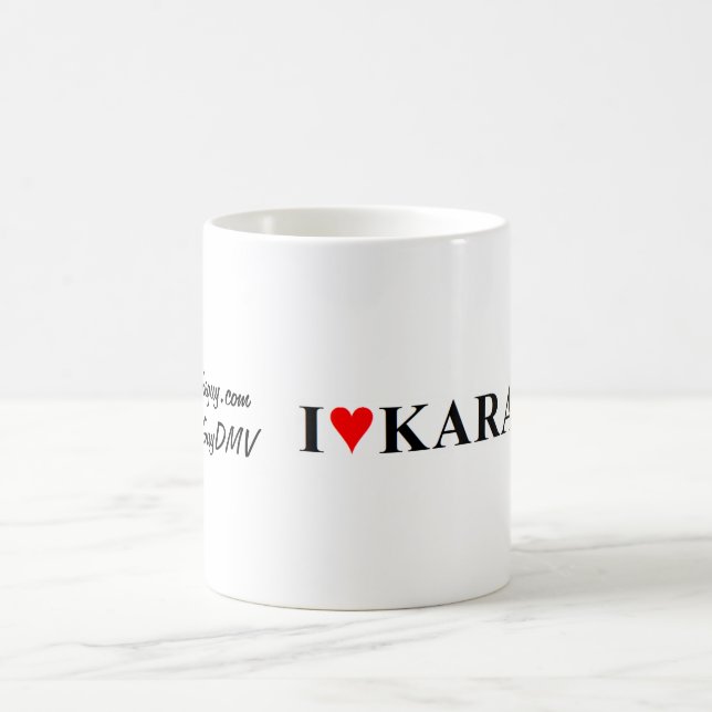 "Ich Herz-Karaoke-" Kaffee-Tasse Tasse (Mittel)