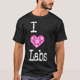 Ich Herz Labrador Liebe Labrador Hunde Rassen Ange T-Shirt