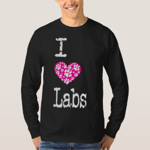 Ich Herz Labrador Liebe Labrador Hunde Rassen Ange T-Shirt