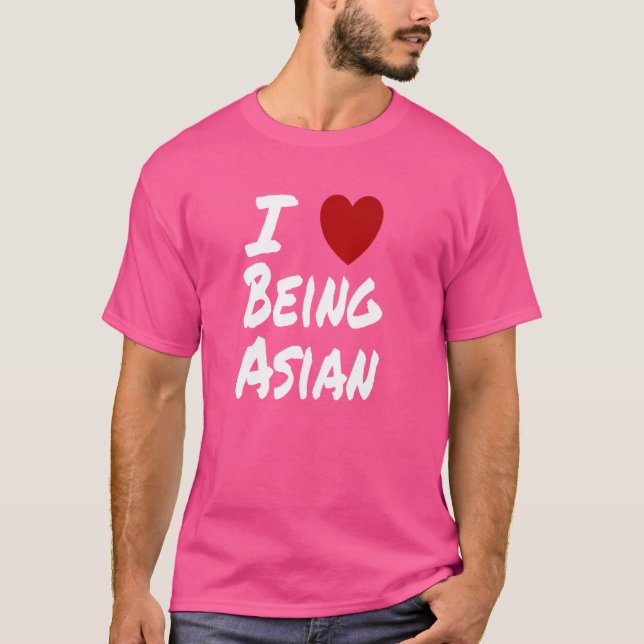 Ich Herz (Liebe), asiatisch-koreanisches Japanisch T-Shirt (Vorderseite)
