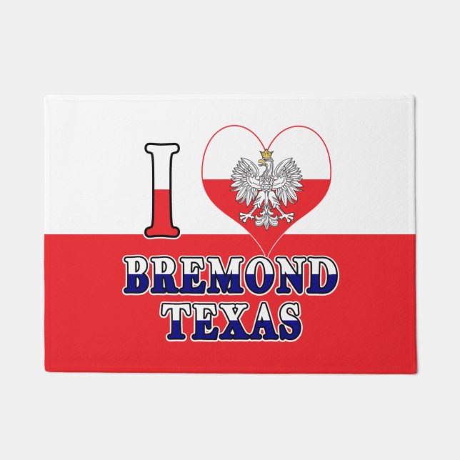 Ich Herz Liebe Bremond Texas Fußmatte (Vorderseite)