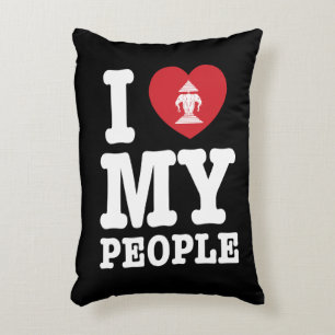 Ich Herz (Liebe) Erawan My Lao People Dekokissen