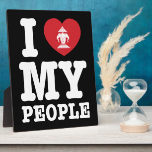 Ich Herz (Liebe) Erawan My Lao People Fotoplatte