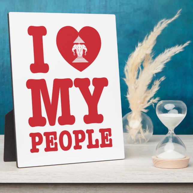 Ich Herz (Liebe) Erawan My Lao People Fotoplatte (Seite)