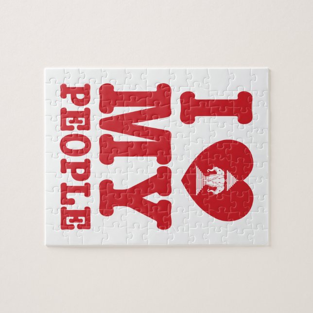 Ich Herz (Liebe) Erawan My Lao People Puzzle (Horizontal)