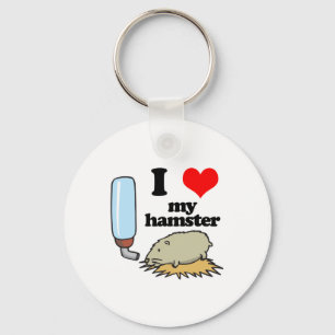 Ich Herz (Liebe) Mein Hamster Schlüsselanhänger