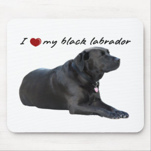 Ich "Herz" meine Labrador Retriever Worte mit Foto Mousepad