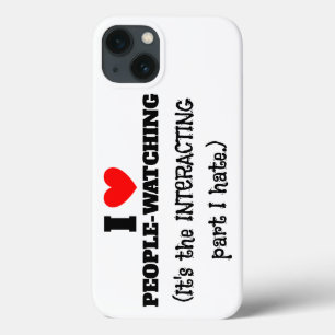 Ich (Herz) Menschen, die zuschauen, interagieren T Case-Mate iPhone Hülle