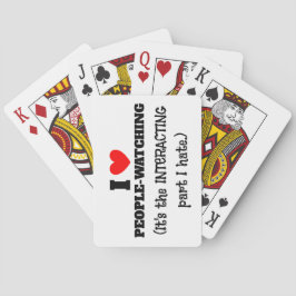 Ich (Herz) Menschen, die zuschauen, interagieren T Spielkarten