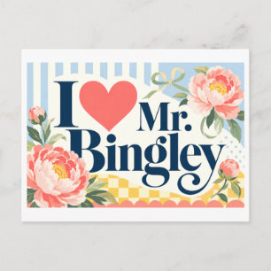 "Ich [Herz] Mr. Bingley" Postkarte