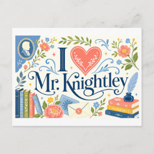 "Ich [Herz] Mr. Knightley" Postkarte