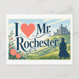 "Ich [Herz] Mr. Rochester" Postkarte