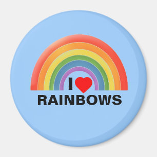 "Ich Herz-Regenbogen-" Kühlschrankmagnet Magnet