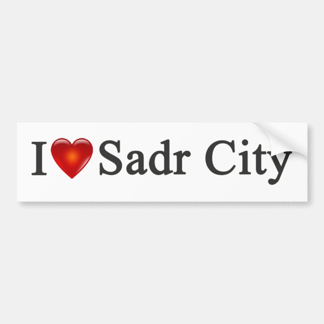 "Ich Herz-Sadr City" Autoaufkleber (Vorne)