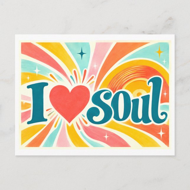 "Ich [Herz] Soul" Postkarte (Vorderseite)