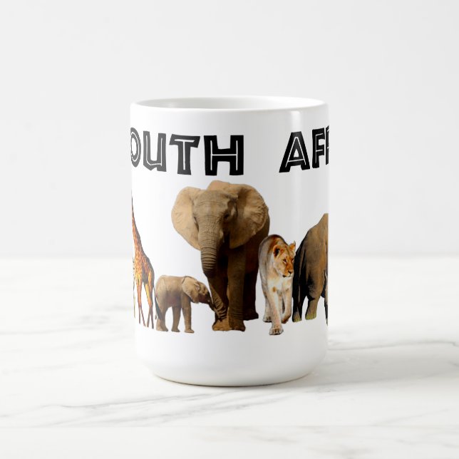 Ich Herz South Africa Wildlife Collage Kaffeetasse (Mittel)