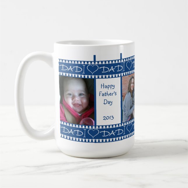 Ich Herz Vater Geschenke Tasse (Links)