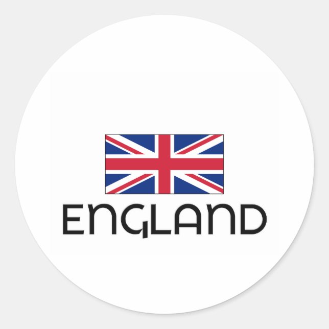 ICH HERZLICH ENGLAND RUNDER AUFKLEBER (Vorderseite)