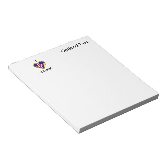 ICH HERZLICH ISLAND NOTIZBLOCK (angewinkelt)