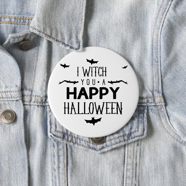 Ich Hexe dir ein glückliches Halloween Button (Beispiel)