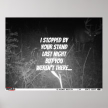 Ich hielt an deinem Stand-Buck-Poster