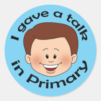 Ich hielt einen Vortrag in der Grundschule Runder Aufkleber