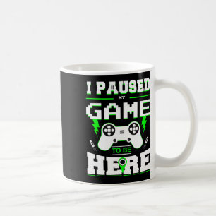 Ich hielt mein Spiel an, hier Shirt für Kinder zu Kaffeetasse