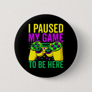 Ich hielt mein Spiel an, um hier Video Game Beads  Button