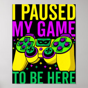 Ich hielt mein Spiel an, um hier Video Game Beads Poster