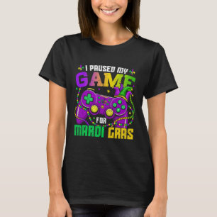 Ich hielt mein Spiel an, um hier Video Game Beads T-Shirt