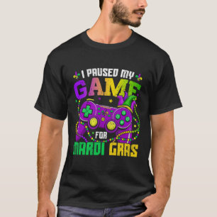 Ich hielt mein Spiel an, um hier Video Game Beads  T-Shirt