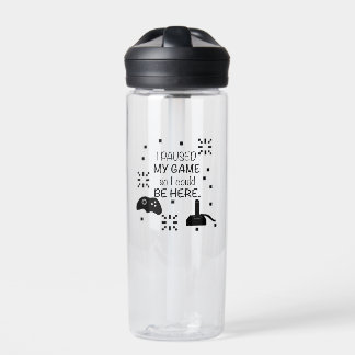 Ich hielt mein Spiel an, um hier zu sein, Gamer Sp Trinkflasche
