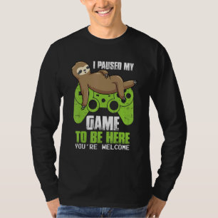 Ich hielt mein Spiel an, um hier zu sein Retro-Gam T-Shirt