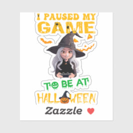 Ich hielt mein Spiel zu Halloween an Aufkleber