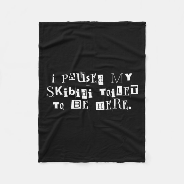 Ich hielt meine Skibidi-Toilette an, um hier zu se Fleecedecke (Vorderseite)