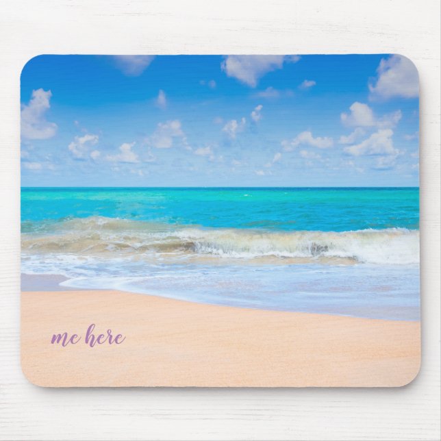 Ich hier am Strand Mousepad (Vorne)