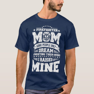 Ich hob meine Helden-Proud-Feuerwehren-Mama Print T-Shirt