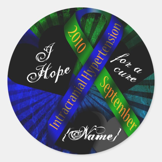 Ich hoffe auf eine heilende Klebestreifen Runder Aufkleber (Vorderseite)