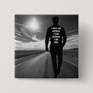 Ich hoffe auf nichts motivierend Zitat Button