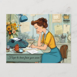 Ich hoffe, bald von Ihnen zu hören! Postkarte