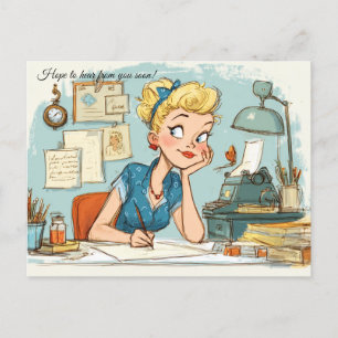 Ich hoffe, bald von Ihnen zu hören! Postkarte