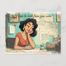 Ich hoffe, bald von Ihnen zu hören! Postkarte