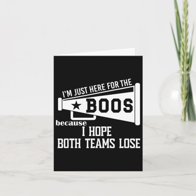 Ich hoffe, beide Mannschaften verlieren Fußball Ic Karte (Vorderseite)