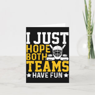 Ich hoffe, beide Teams haben eine lustige Hockey-P Karte