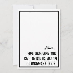 Ich hoffe, dein Weihnachten ist nicht so lustig sa