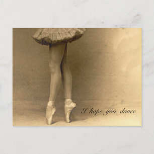 Ich hoffe, du tanzst postkarte