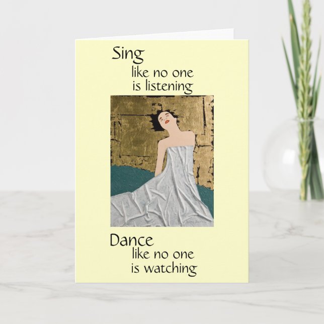 Ich hoffe, du tanzt karte (Vorderseite)