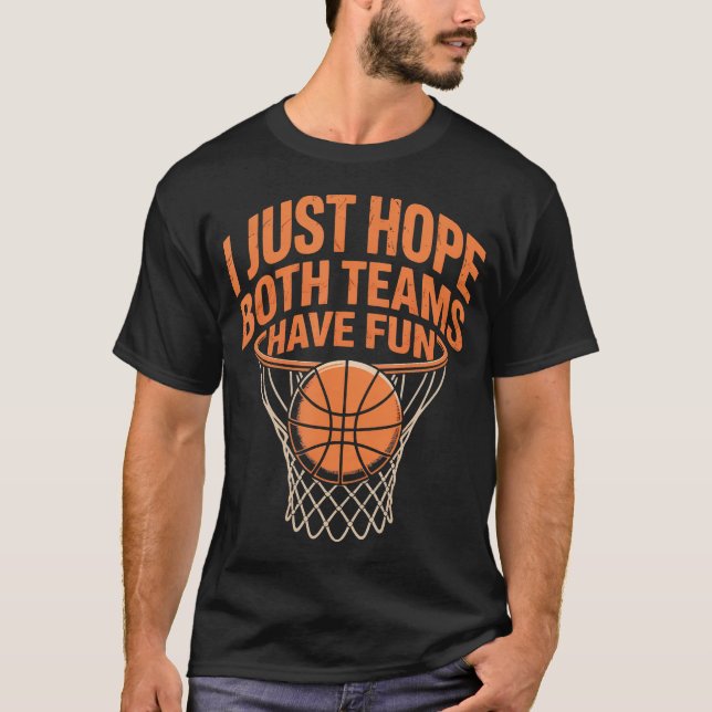 Ich hoffe einfach, dass beide Teams Spaß im Retro- T-Shirt (Vorderseite)
