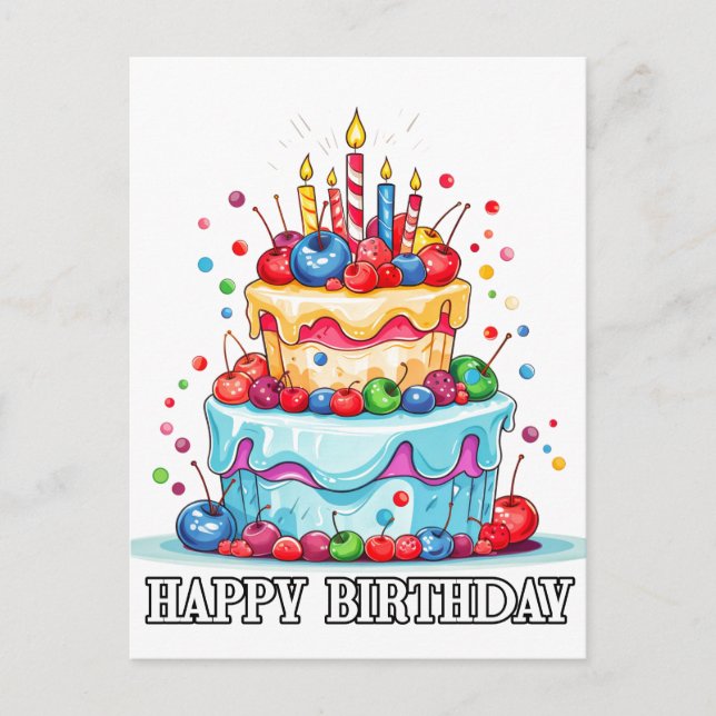 Ich hoffe, Sie haben einen guten Geburtstag Postkarte (Vorderseite)