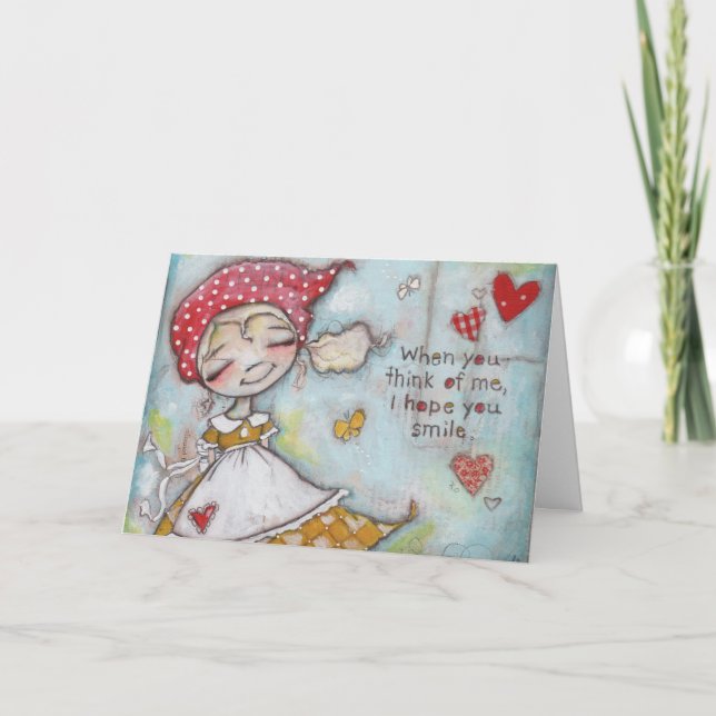 Ich hoffe, Sie lächeln - Grußkarte Karte (Vorderseite)